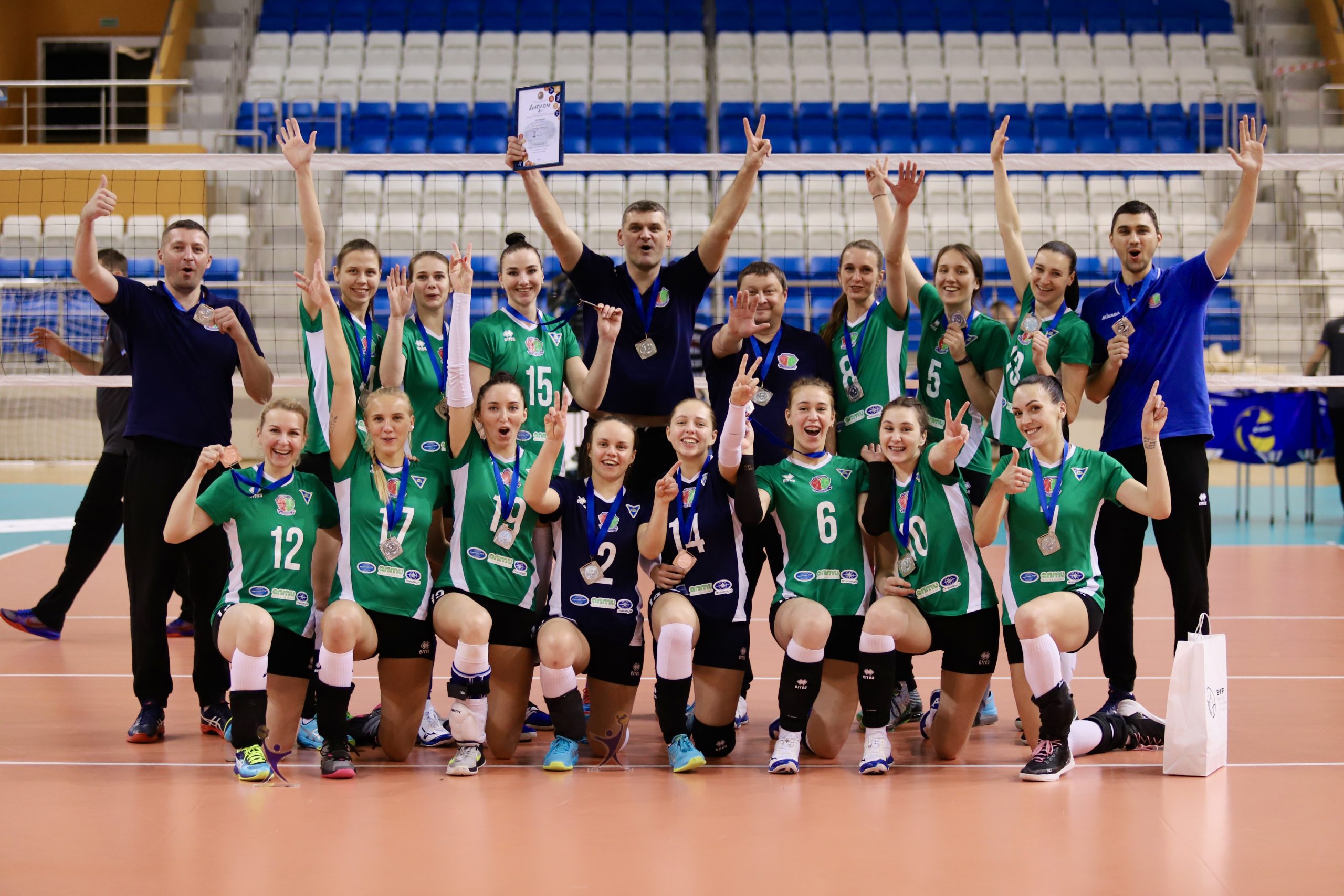 Команда Купаловского университета «Коммунальник-ГрГУ» завоевала серебро в финале женского Кубка Республики Беларусь по волейболу