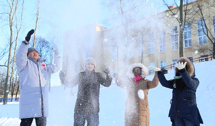 Всемирный день снега отметили иностранные слушатели  факультета довузовской подготовки